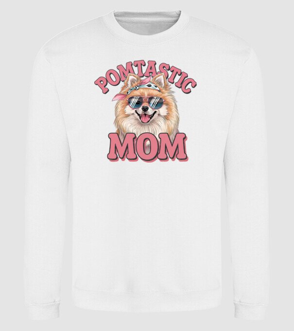 Pomtastic Mom model alb pe tricou