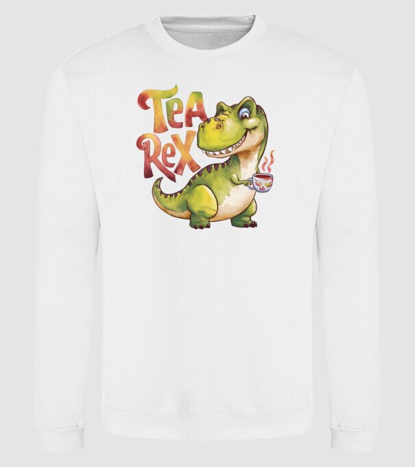 Tea Rex model alb pe tricou
