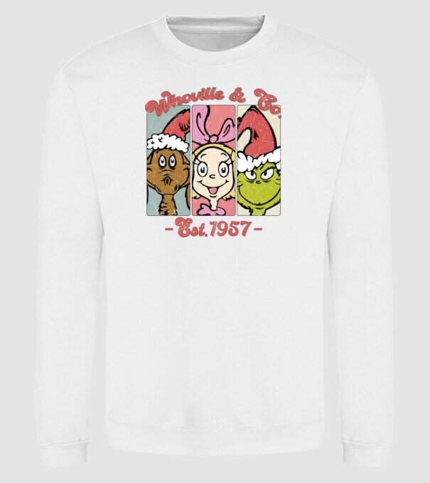 Whoville & Co. - Grinch model alb pe tricou