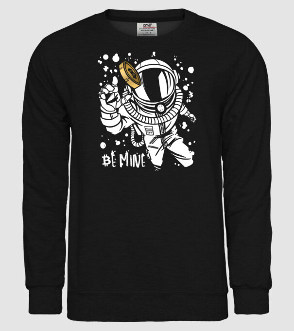 Bitcoin Astrounaut model negru pe tricou
