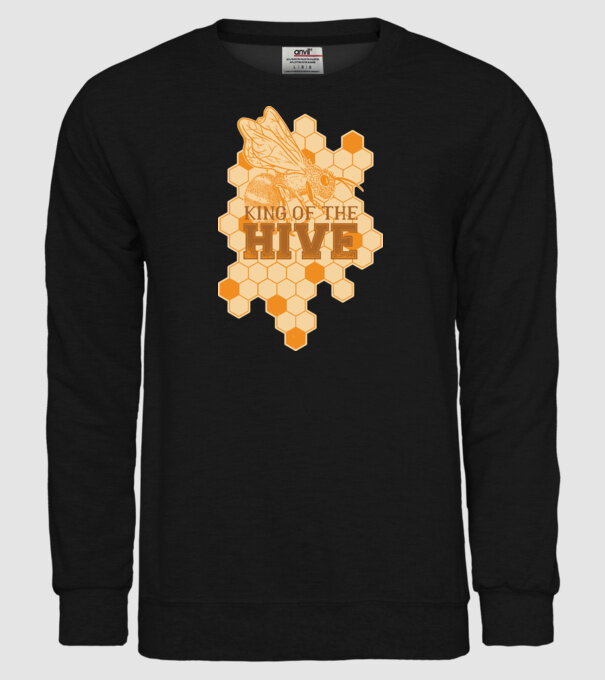 Regele stupului model negru pe tricou