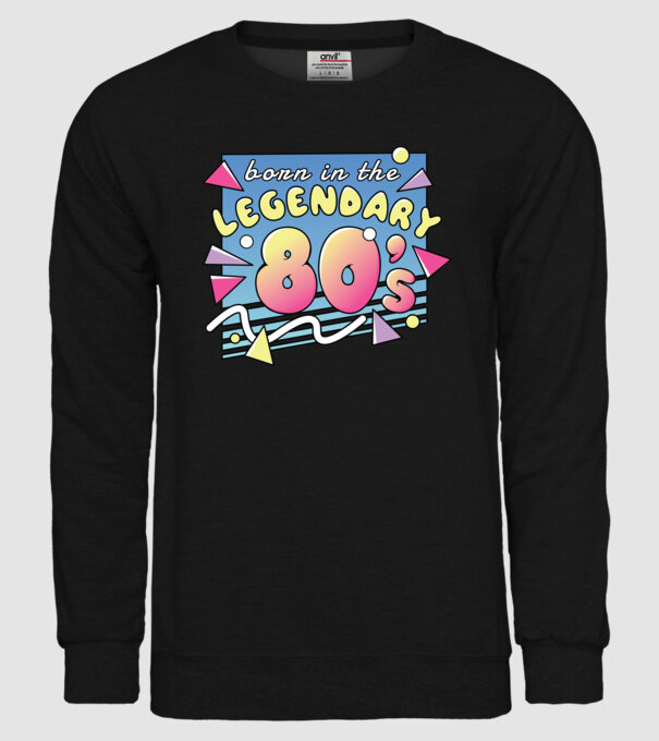 M-am născut în legendarii ani 80 model negru pe tricou