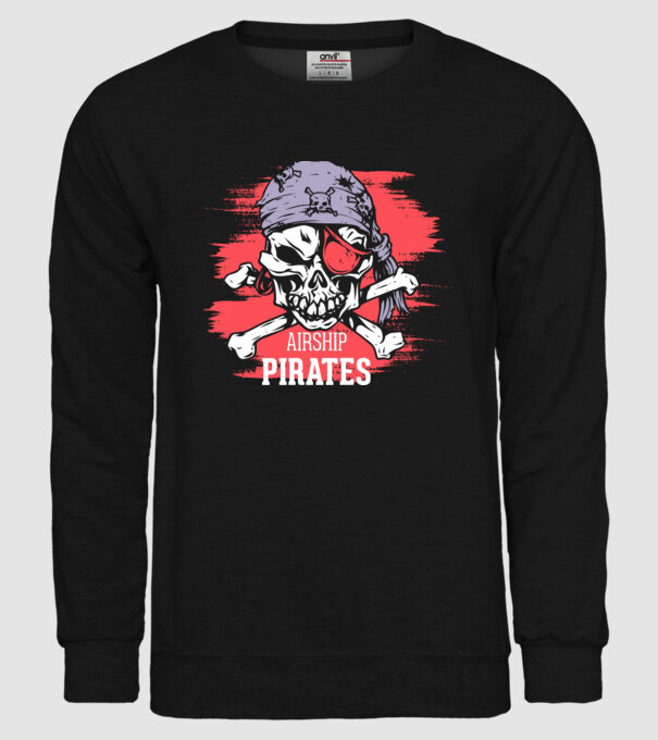 Airship Pirates - Pirat model negru pe tricou