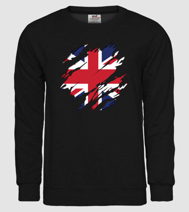 UK Steagul Regatului Unit model negru pe tricou