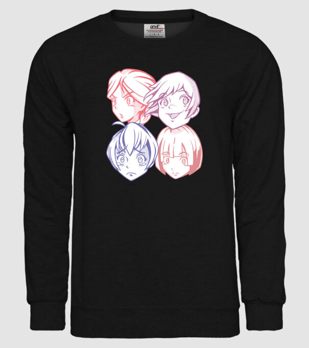 Expresii Anime model negru pe tricou