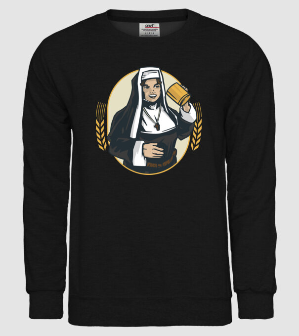 Bere Călugăriță model negru pe tricou
