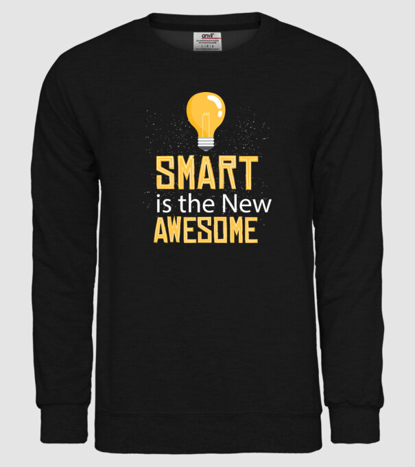 Smart este noul cool model negru pe tricou