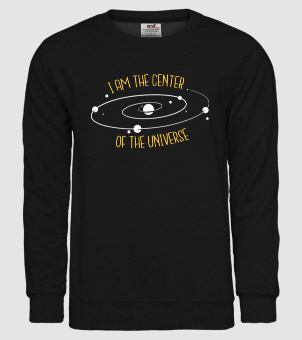 Centrul universului model negru pe tricou