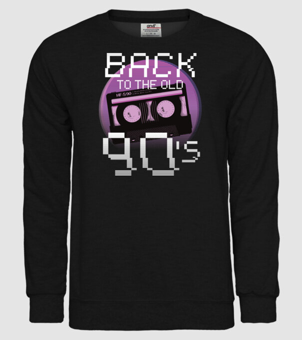 'Back to the 90s Înapoi în anii ''90' model negru pe tricou