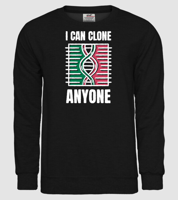 Clonez pe oricine Biolog model negru pe tricou