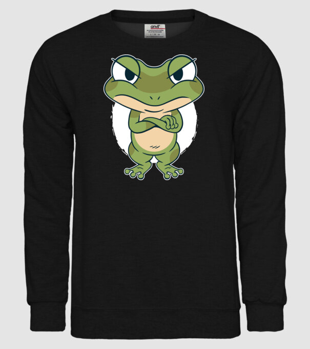 Broască model negru pe tricou