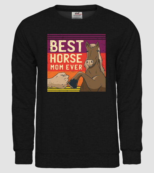 Best Horse Mom Ever - Cea mai bună mamă cu cal model negru pe tricou
