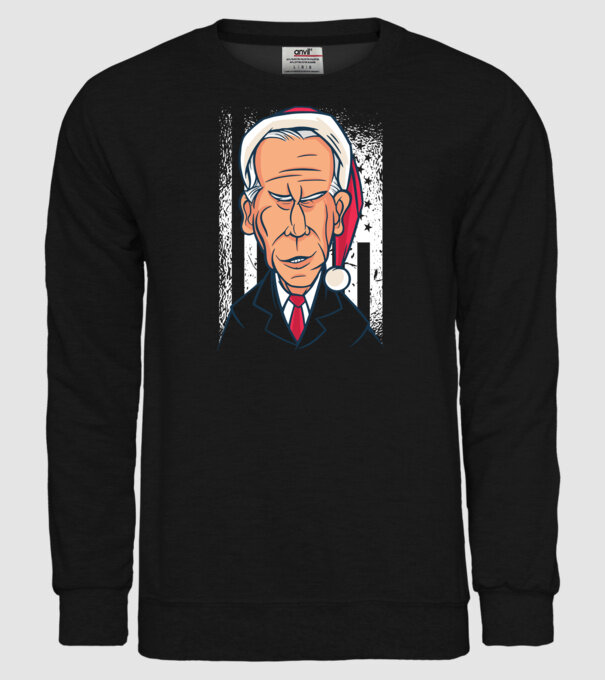 Crăciun Biden model negru pe tricou