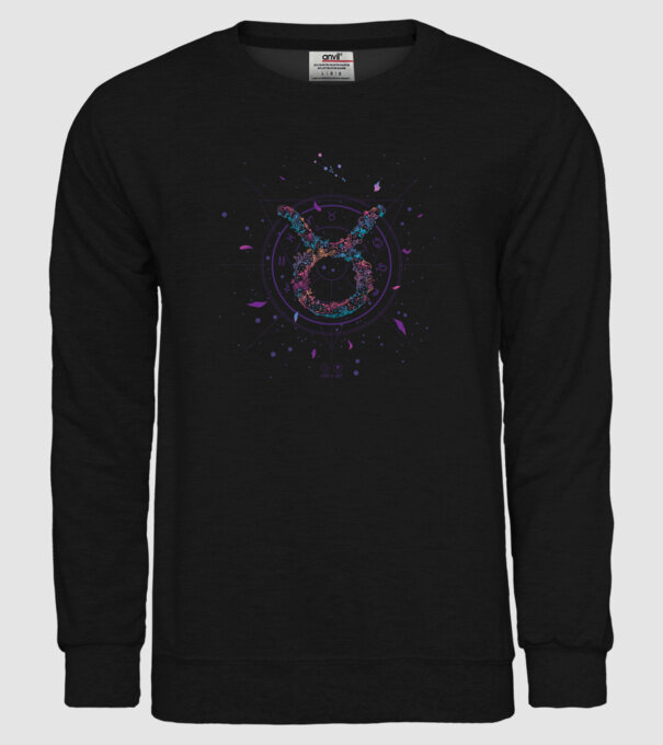 Taurus Zodiac model negru pe tricou