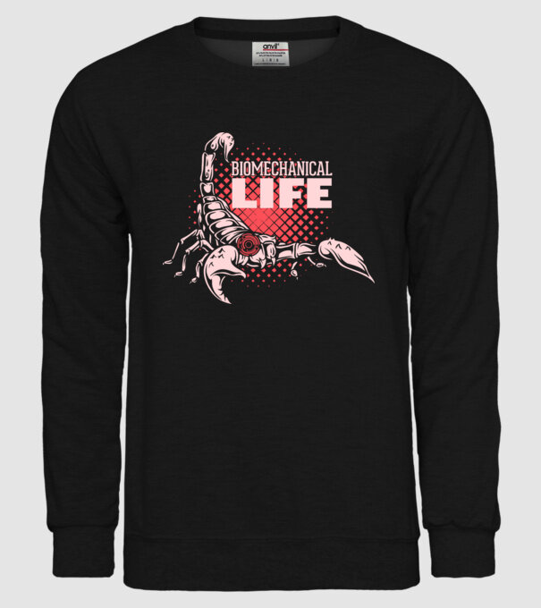 Biomechanical Life model negru pe tricou