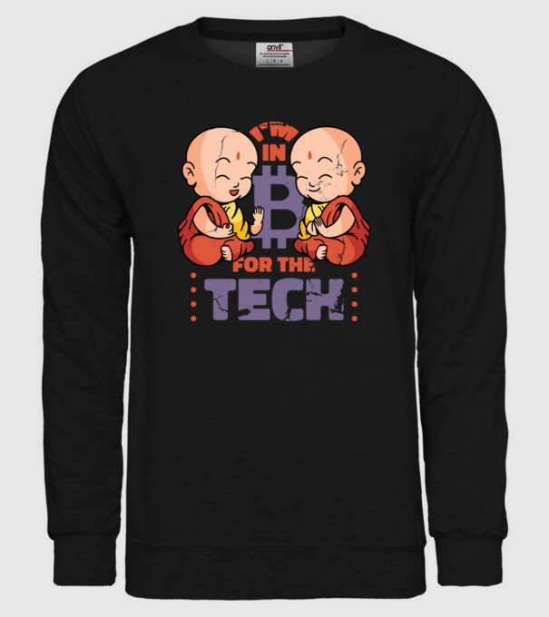 Călugări Buddha Bitcoin model negru pe tricou