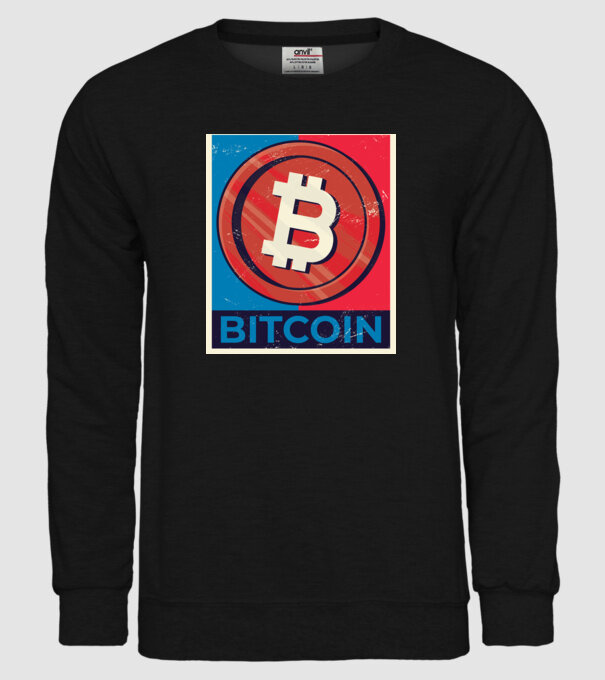 Bitcoin Criptomonedă model negru pe tricou