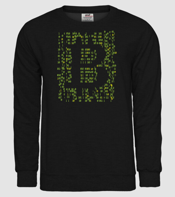 Bitcoin Matrice model negru pe tricou
