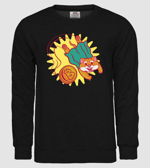 Bitcoin Vs Doge model negru pe tricou