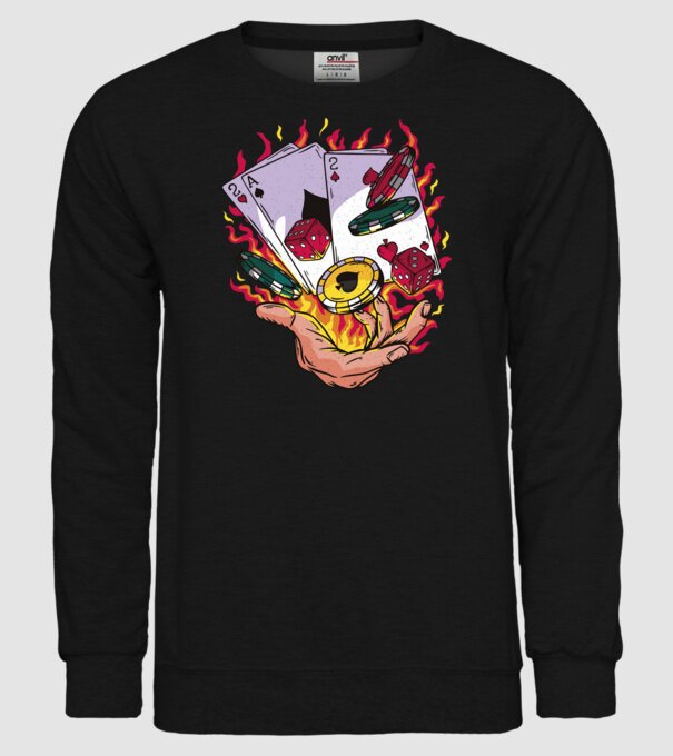 Black Jack Casino model negru pe tricou