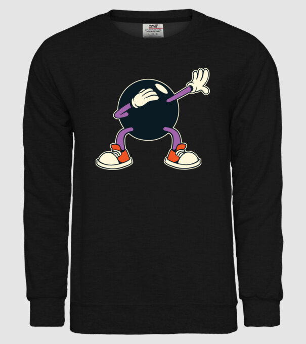 Bowling DAB model negru pe tricou