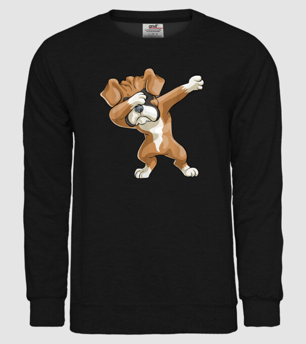 Boxer dab model negru pe tricou