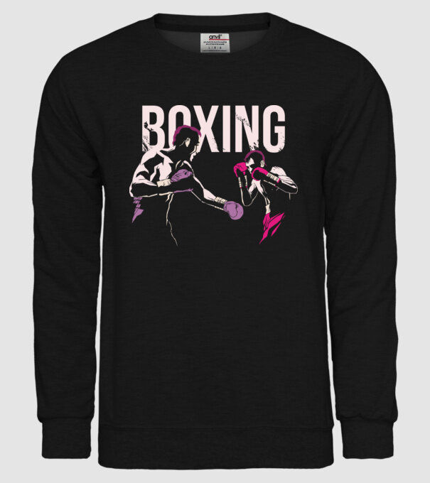 Boxing model negru pe tricou