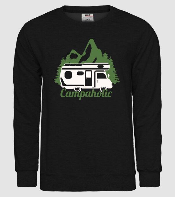 Campare Campaholic model negru pe tricou