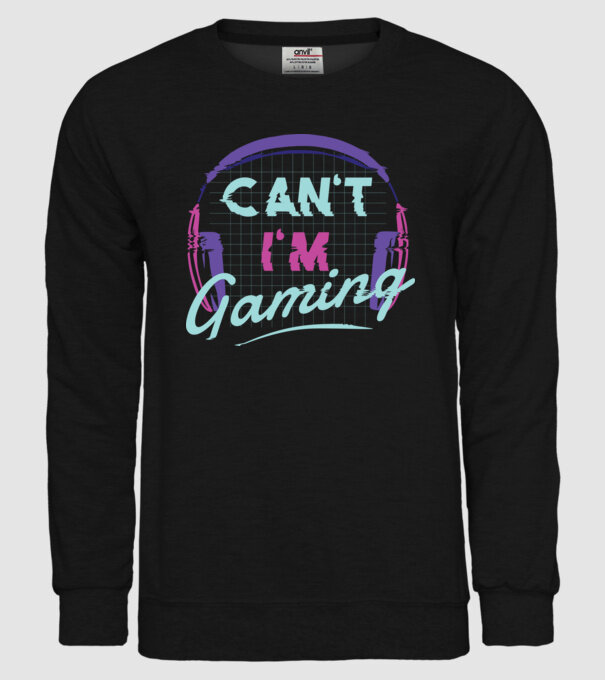 'Can''t I''m Gaming - Gamer' model negru pe tricou