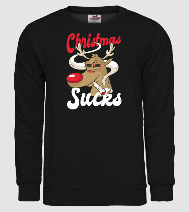 Christmas Sucks - Urăsc Crăciunul Crăciunul model negru pe tricou