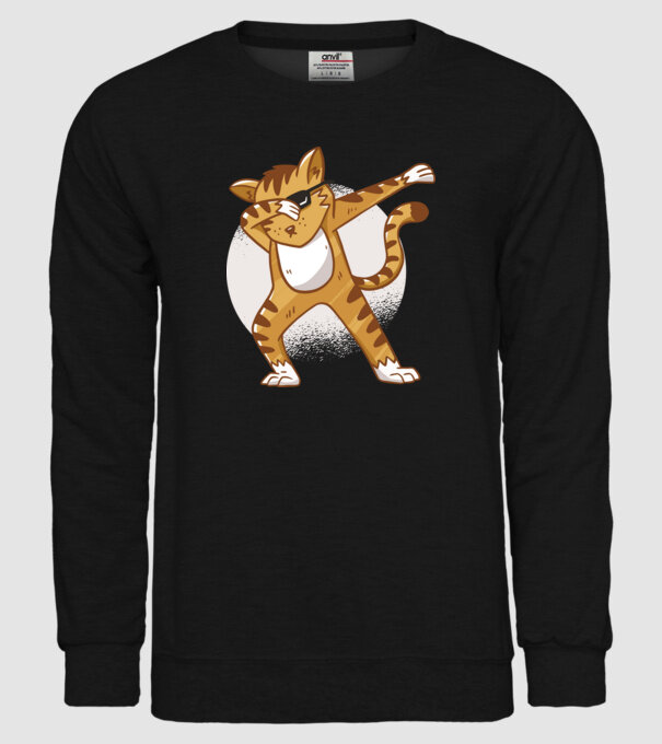 Pisică DAB model negru pe tricou
