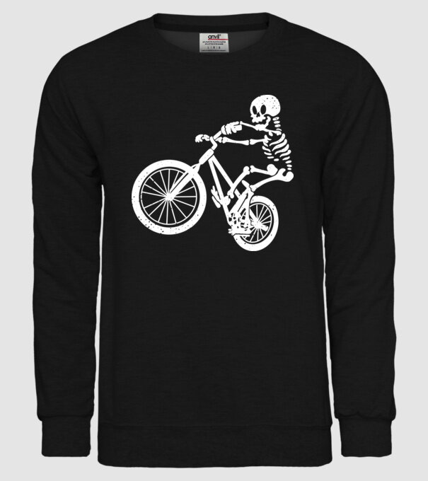 Biciclist schelet model negru pe tricou