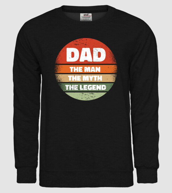 Dad The Man The Myth The Legend model negru pe tricou