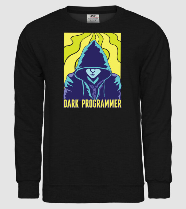 Dark Programmer model negru pe tricou