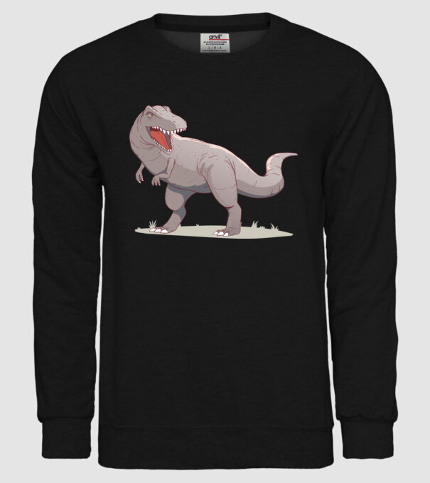 Dinozaur T-rex model negru pe tricou
