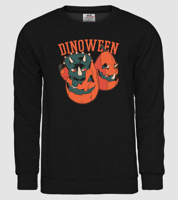Dinoween model negru pe tricou