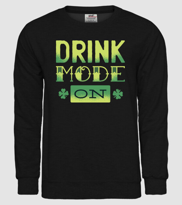 Drink mode on - Mod de băutură activat model negru pe tricou