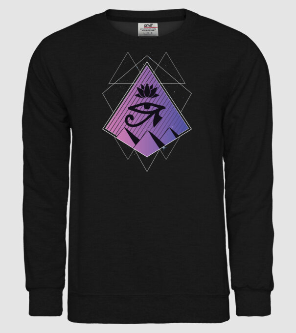 Egipt simbol geometric model negru pe tricou