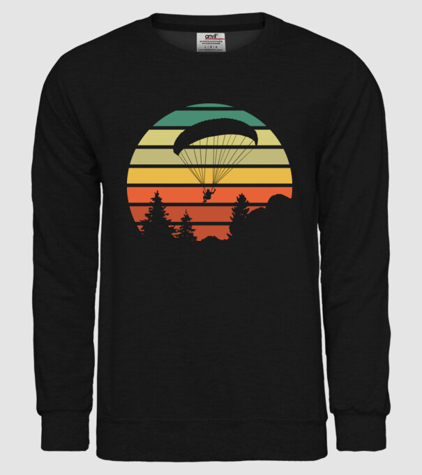 Parașutist model negru pe tricou