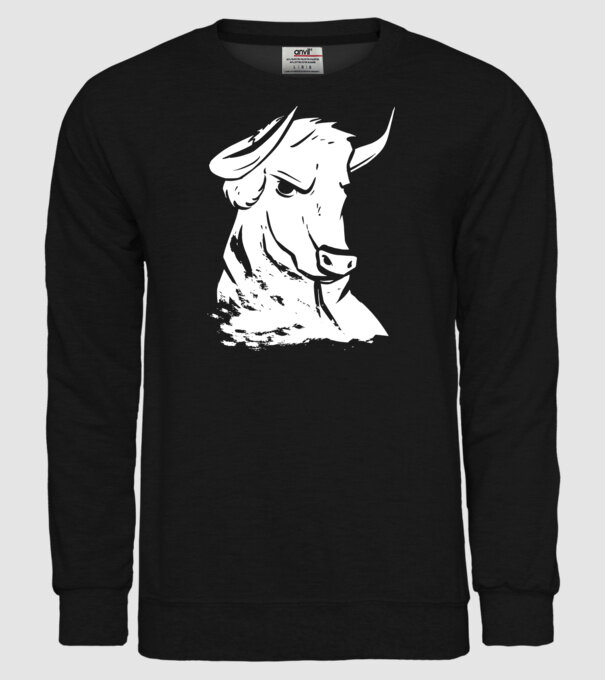 Taur puternic model negru pe tricou