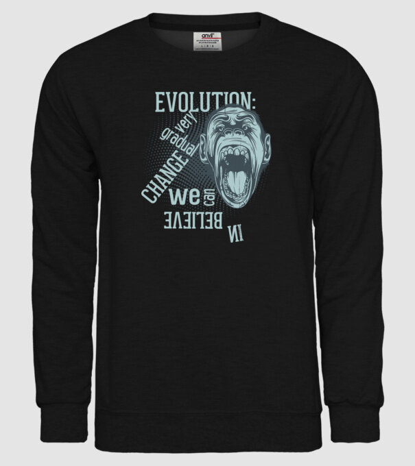 Evolution - Very gradual change model negru pe tricou