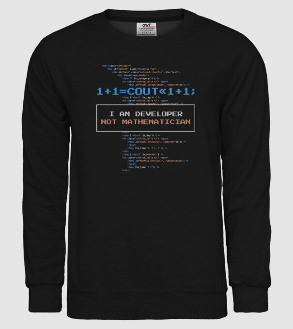 Tricou pentru developeri model negru pe tricou