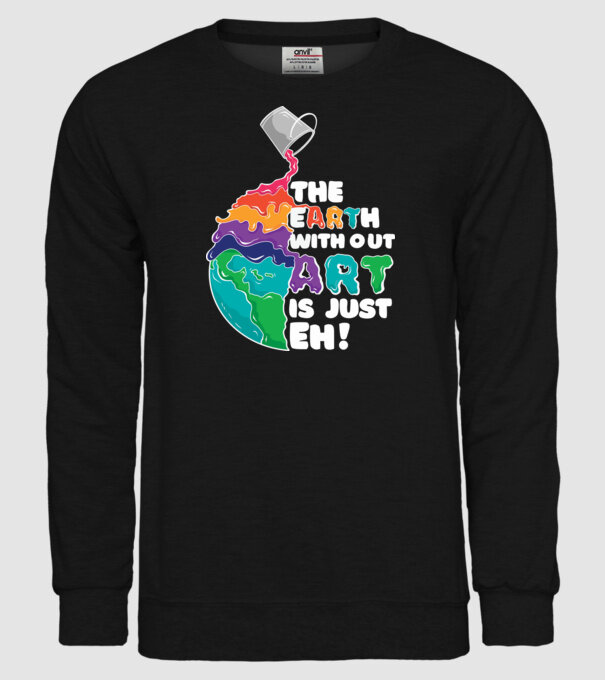Pământ Artă model negru pe tricou