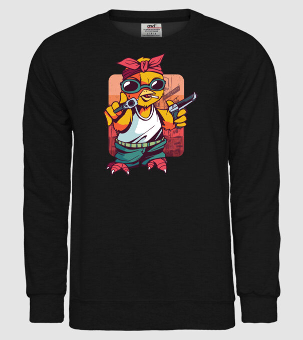 Pui Gangster model negru pe tricou
