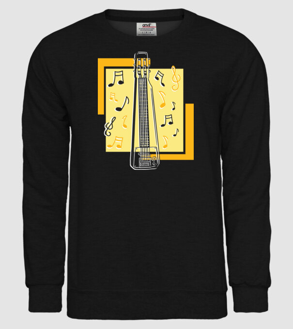Tricou chitarist model negru pe tricou