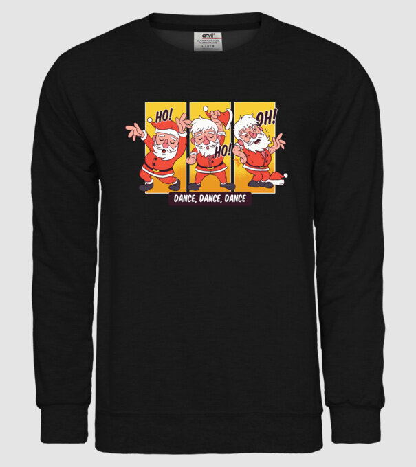 Hohoho dans Moș Crăciun model negru pe tricou