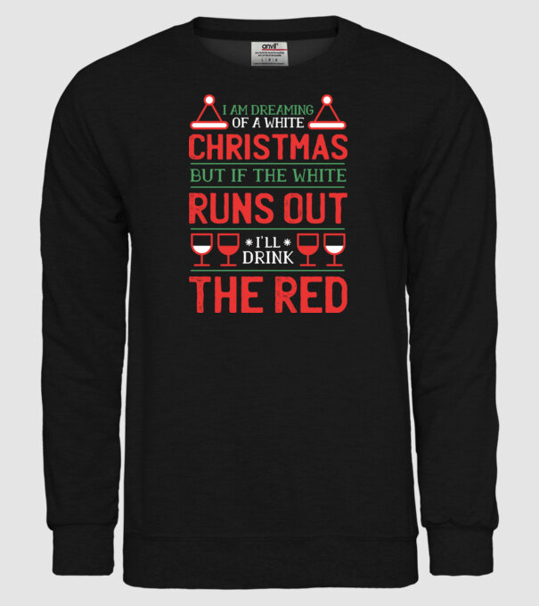 I am dreaming of a white Christmas model negru pe tricou
