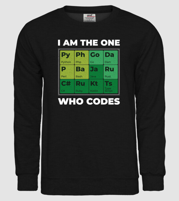 I am the one who codes tricou amuzant programator model negru pe tricou
