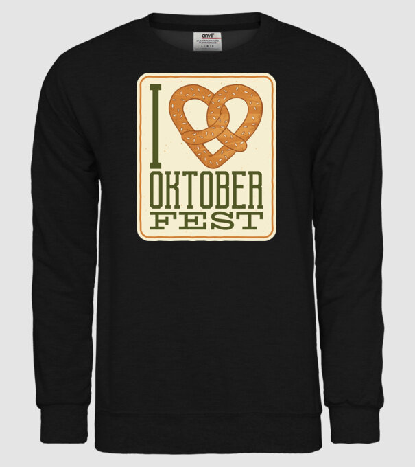 I Love Oktoberfest model negru pe tricou
