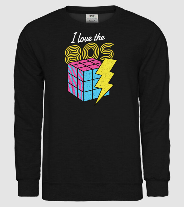 I love the 80s Cub Rubik model negru pe tricou